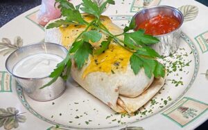the overlook inn breakfast burrito