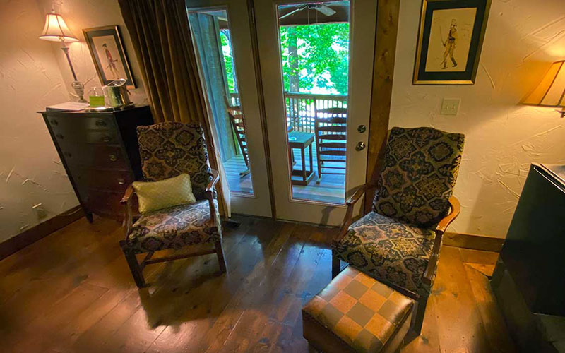 private porch entrance in the prince madoc room