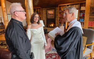 indoor wedding ceremony at the overlook inn