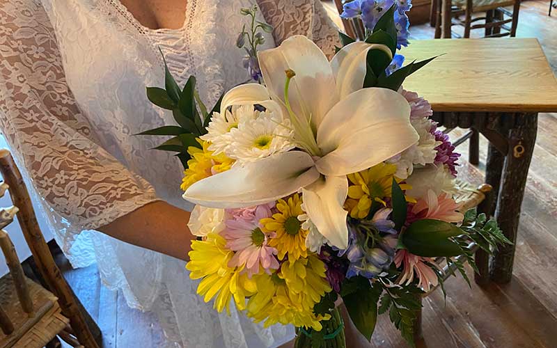 flower bouquet at a wedding in georgia